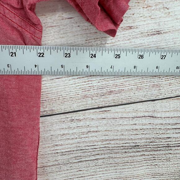 5.11 Tactical Ares Short Sleeve Shirt Mens Medium Pink Red Snap Down - Picture 9 of 10